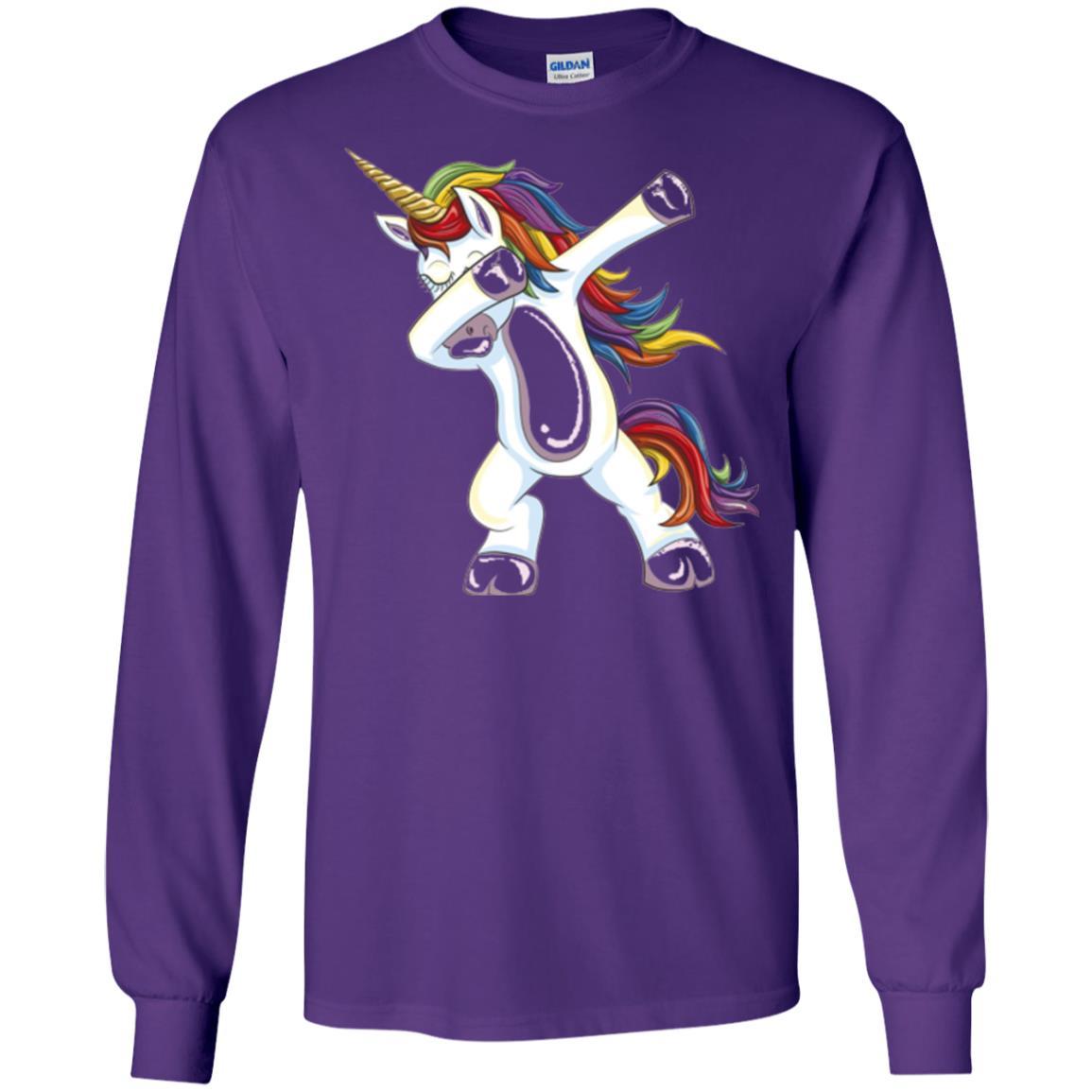 Funny Unicorn T-shirt Dabbing Unicorn T-shirt Purple