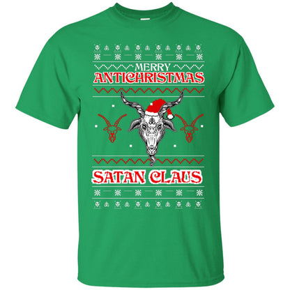 Merry Antichristmas Satan Claus Gift Shirt Irish Green