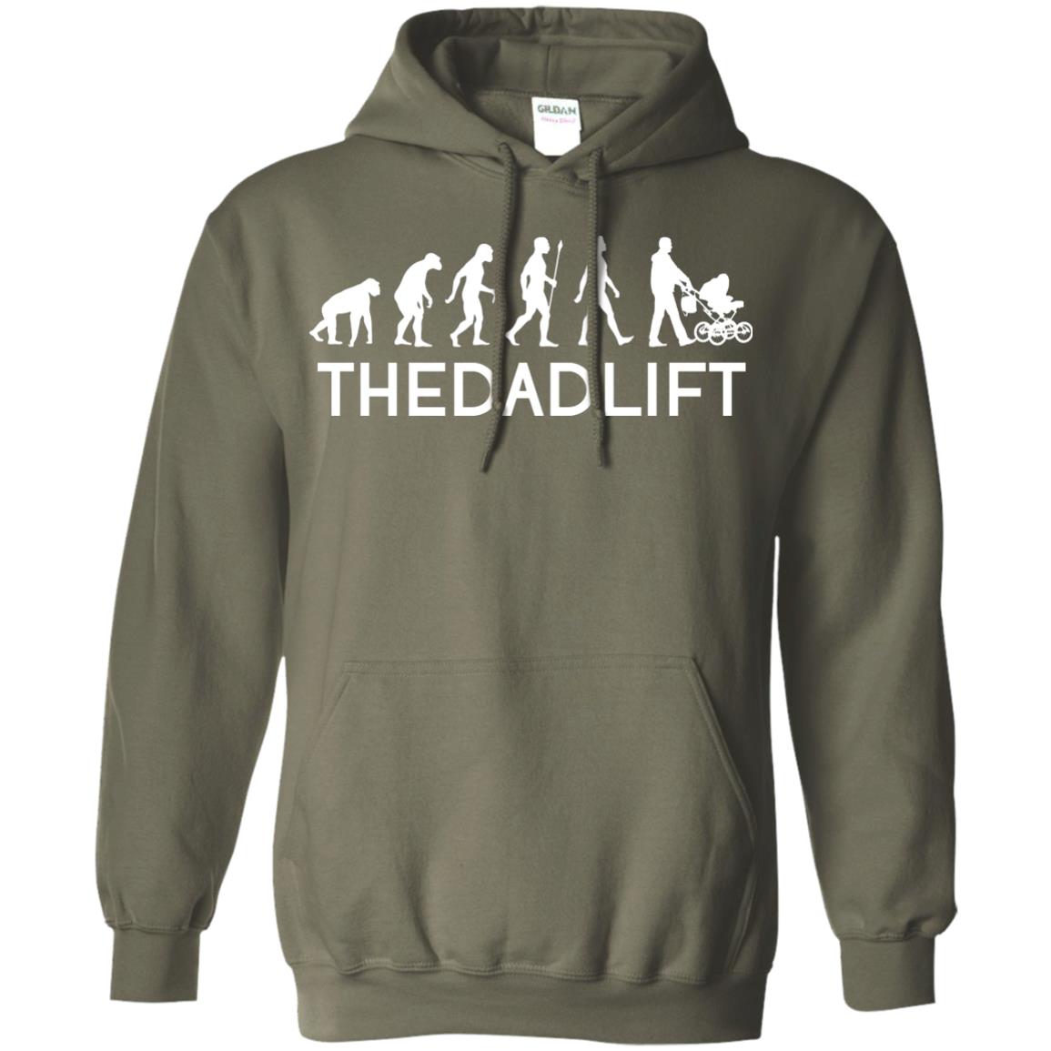 The Evolution Of Man T-shirt The Dad Lift Military Green