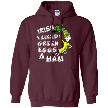 Irish I Liked Green Eggs And Ham T-shirt Maroon