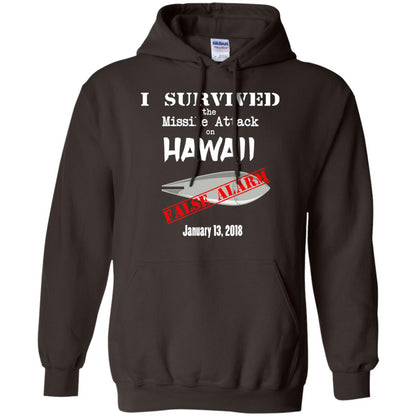Hawaii Missile Attack Survivor False Alarm T Shirt Dark Chocolate