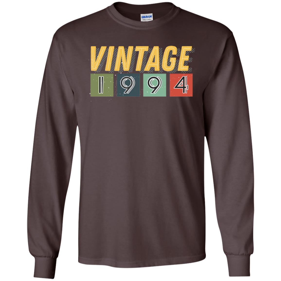 Vintage 1994 24th Birthday Gift Shirt For Mens Or Womens Dark Chocolate
