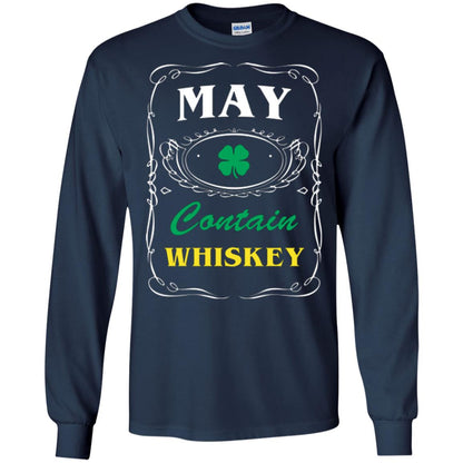 Saint Patrick's Day T-shirt May Contain Whiskey Navy