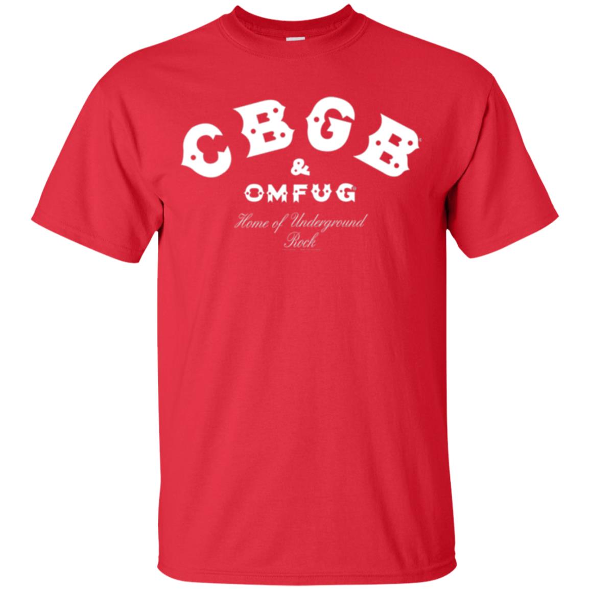 Music T-shirt Cbgb And Omfug Home Of Underground Rock Red