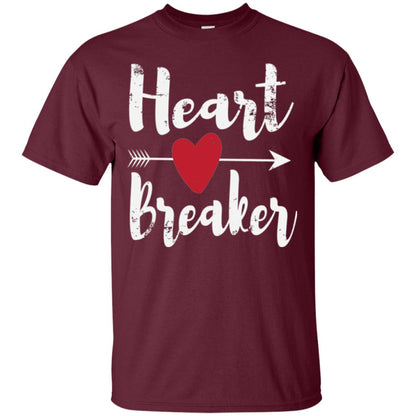Valentines Day T-shirt Heart Breaker T-shirt Maroon