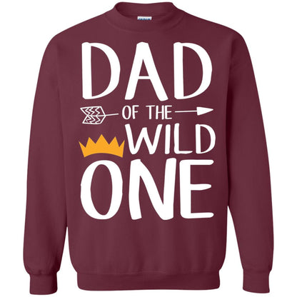 Dad Of The Wild One Thing 1st Birthday Shirt Maroon