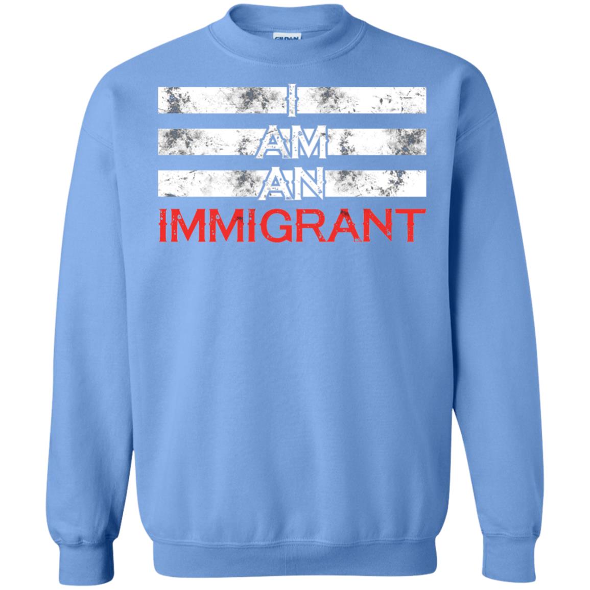 Migrant T-shirt I Am An Immigrant Carolina Blue