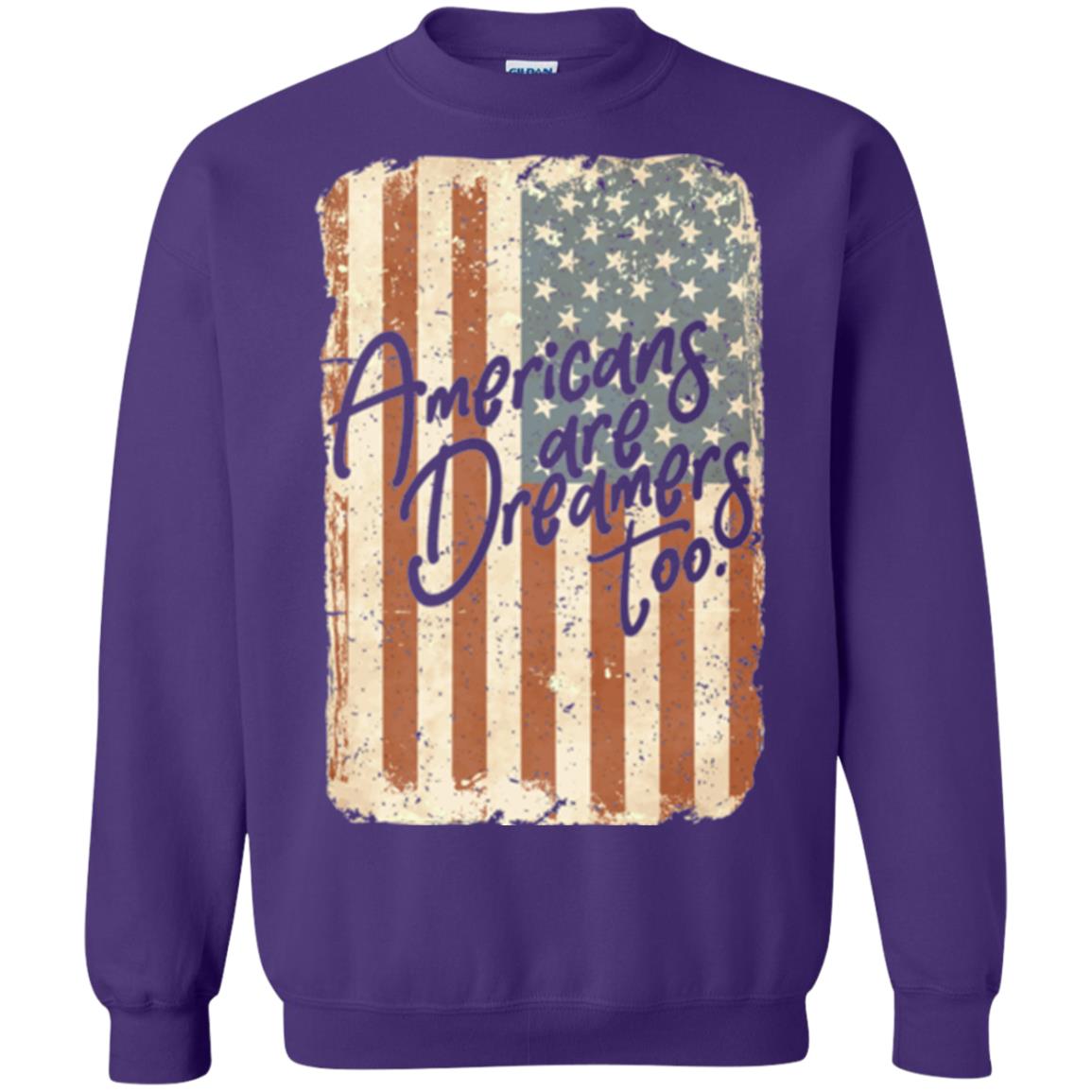 Americans Are Dreamers Too T-shirt American Flag Purple