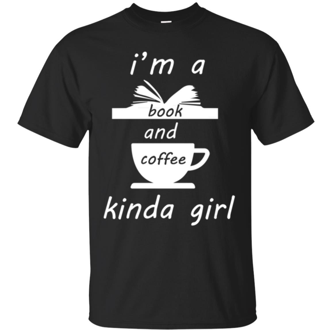Book Lover T-shirt I'm A Book And Coffee Kinda Girl T-shirt Black