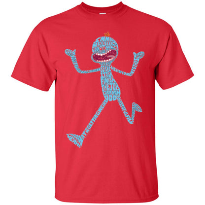 Cartoon T-shirt It_s Mr. Meeseeks Typography Red