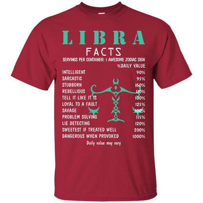 Libra Facts 1 Awesome Zodiac Sign Gift Shirt For Libra Horoscop Cardinal