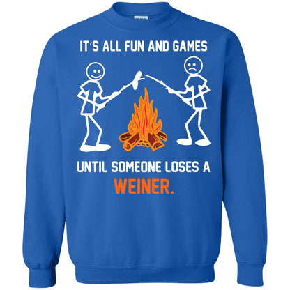 Camper T-shirt It’s All Fun And Games Until Someone Loses A Weiner Royal