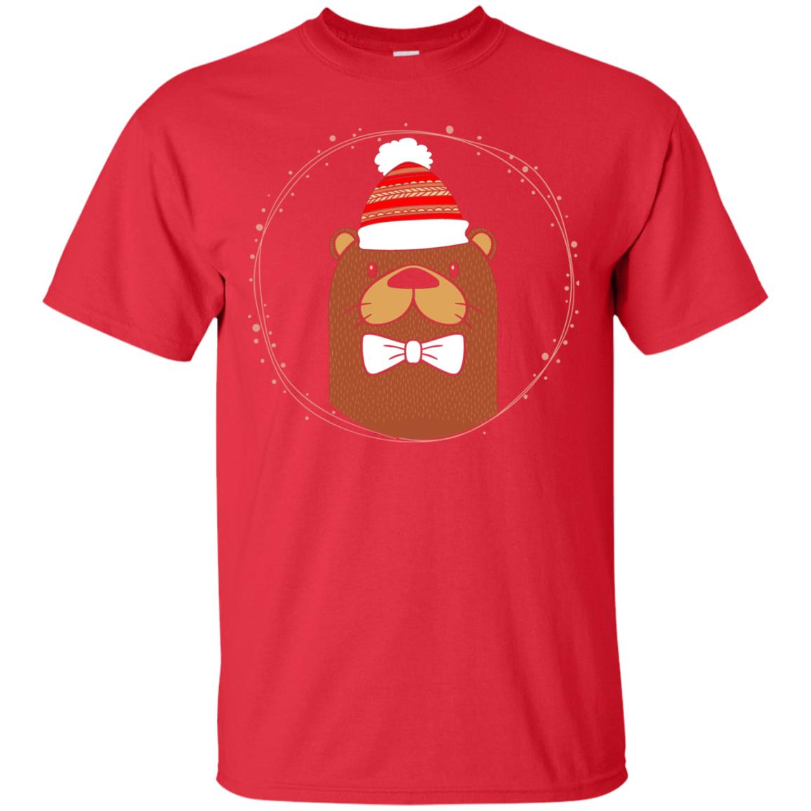 Otter Wearing A Lovely Beanie Gift Shirt For Otter Lover Red