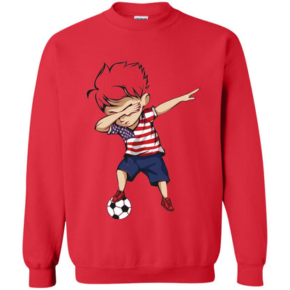 Dabbing Soccer Boy United States Jersey Shirt Usa Football Red