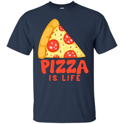 Pizza Is Life Shirt For Pizza Lovers Navy