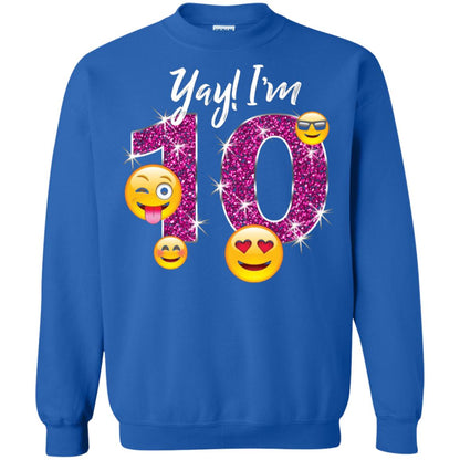 Funny Emoji Birthday 10th Birthday T-shirt Royal