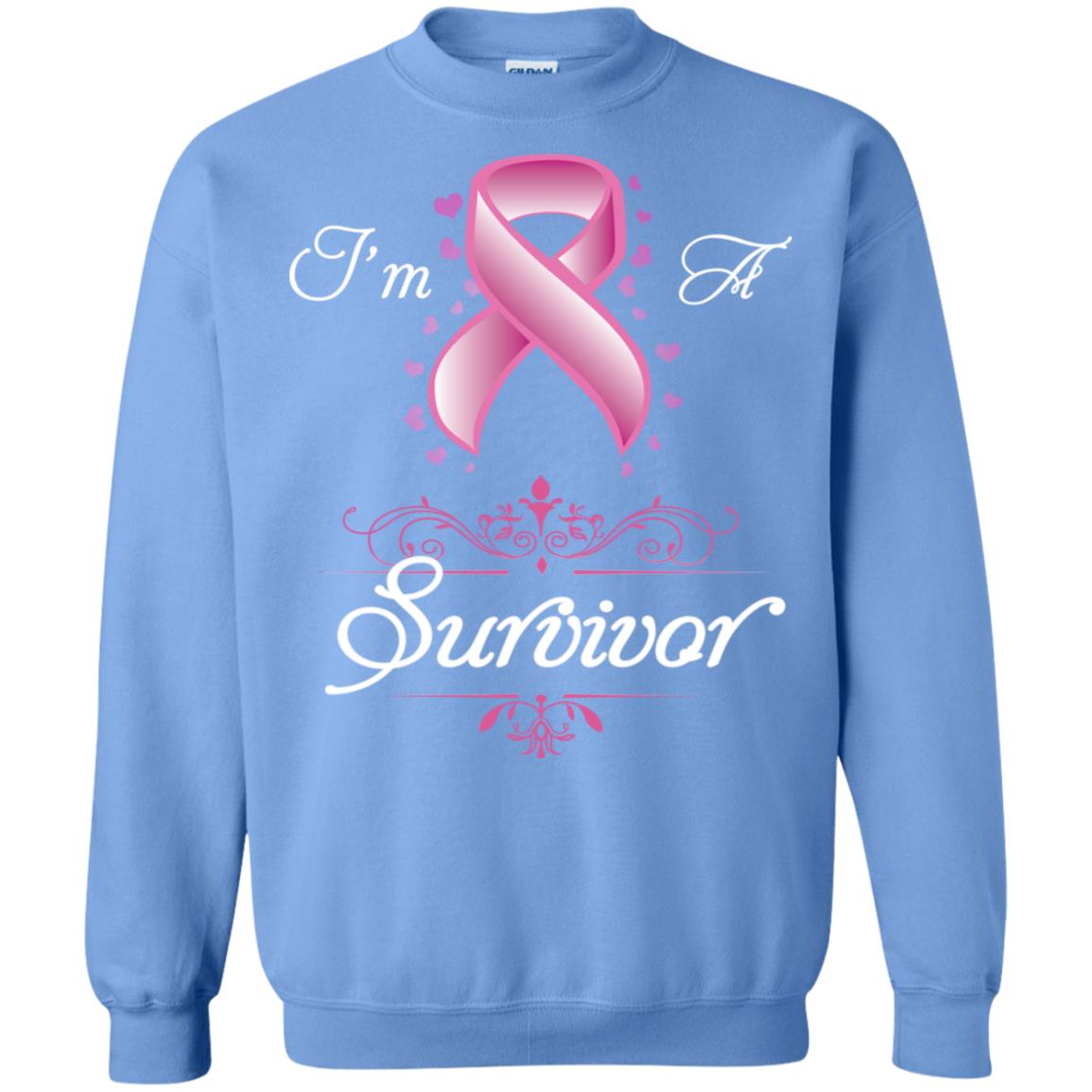 I Am A Survivor Breast Cancer Awareness Shirt Carolina Blue