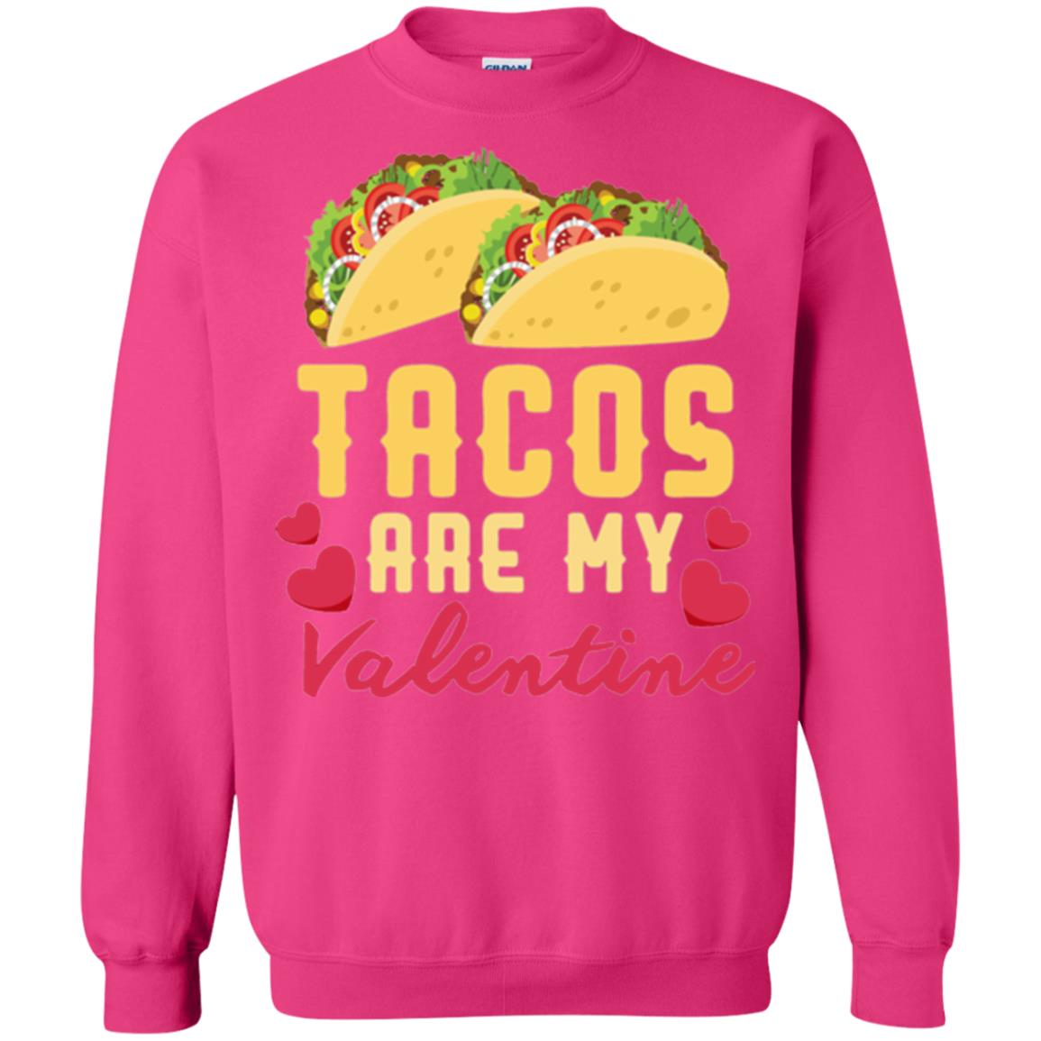 Funny Valentines Day Shirt Tacos Lovers Love Heart Gift Shirt Heliconia