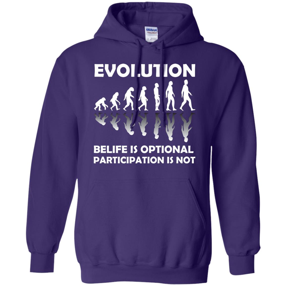 Evolution Belife Is Optional Participation Is Not Shirt Purple