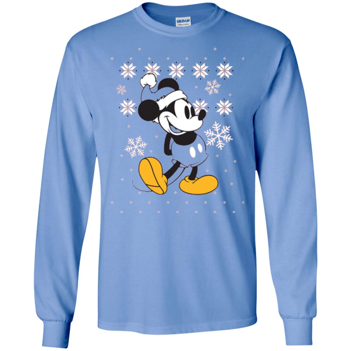 Christmas T-shirt Disney Mickey Mouse Carolina Blue