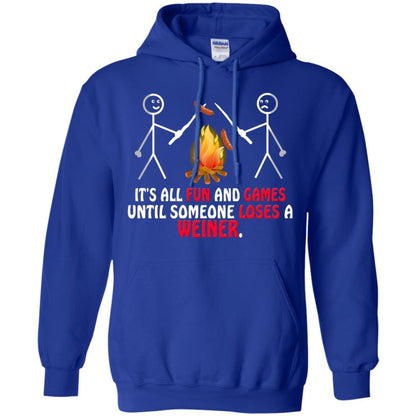 Camper T-shirt It's All Fun And Games Royal