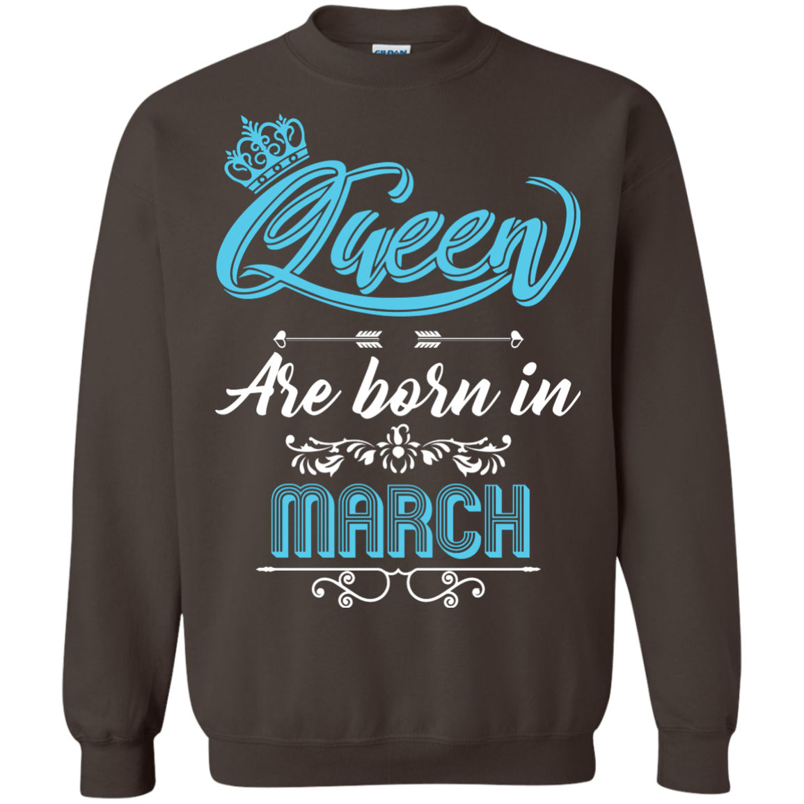Brithday T-Shirt Queen Are Born In March Dark Chocolate