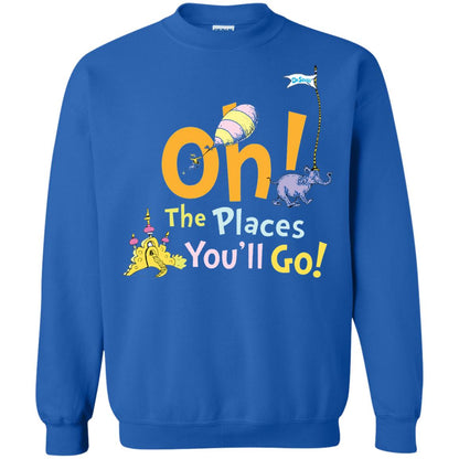 Read Across America Day T-shirt Dr. Seuss Oh The Places You_ll Go Royal