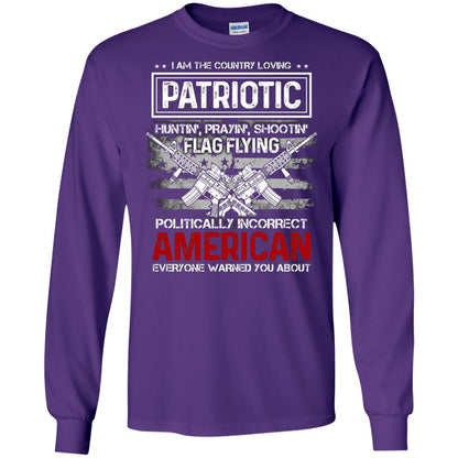 Politically Incorrect American Everyone Warned You About Military Shirt Purple