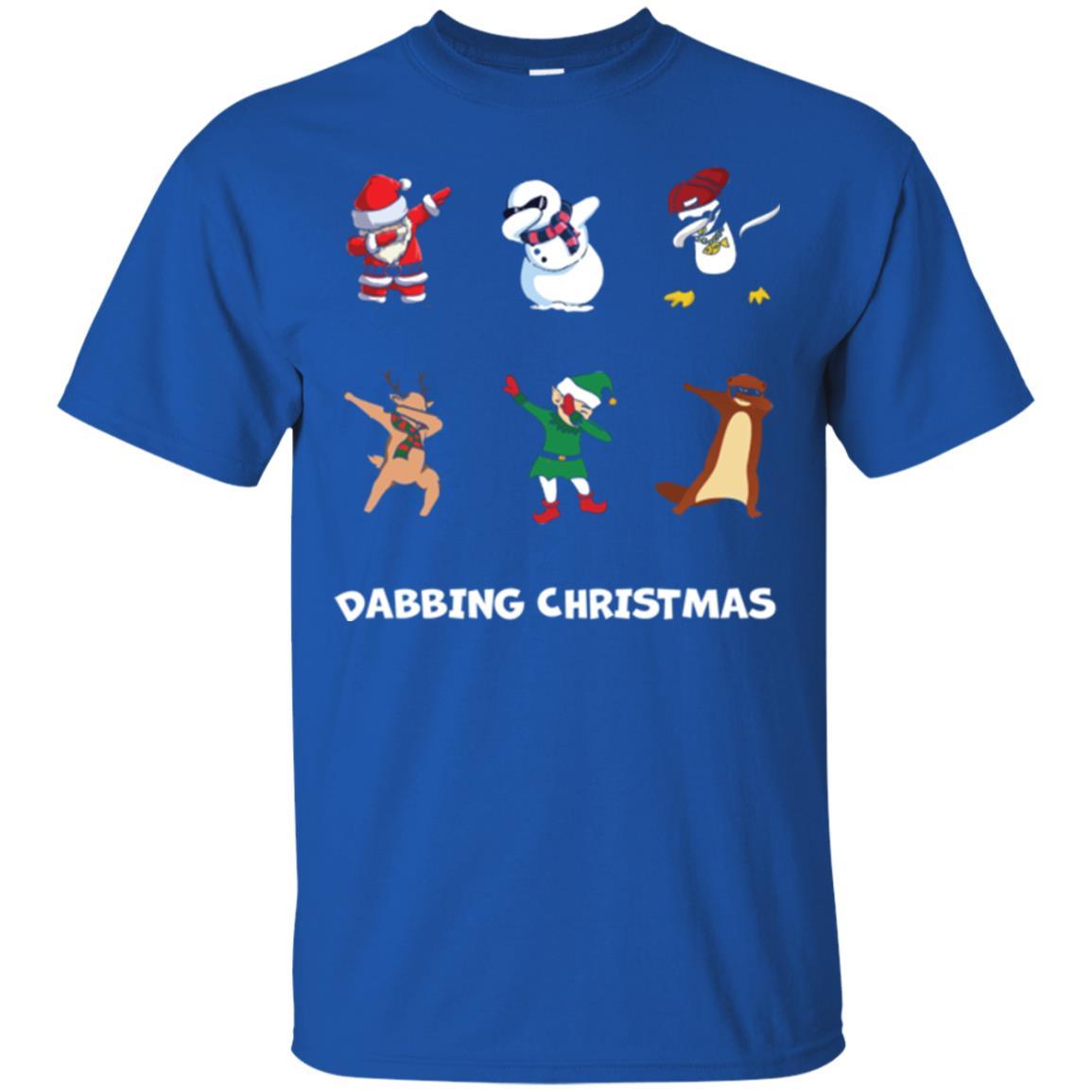 Dabbing Christmas T-shirt Royal