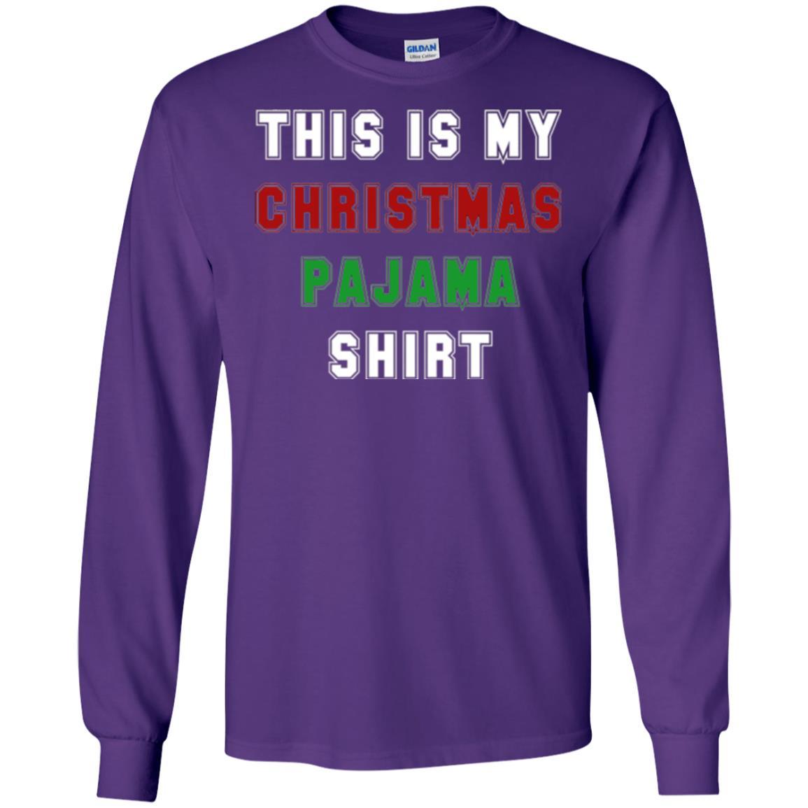 Christmas T-shirt This Is My Christmas Pajama Purple