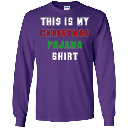 Christmas T-shirt This Is My Christmas Pajama Purple