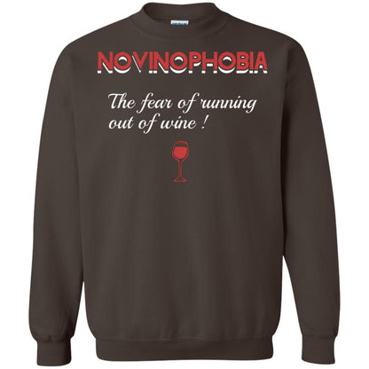 Novinophobia The Fear Of Running Out Of Wine Shirt Dark Chocolate