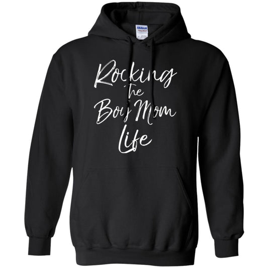 Mommy T-shirt Rocking The Boy Mom Life Black