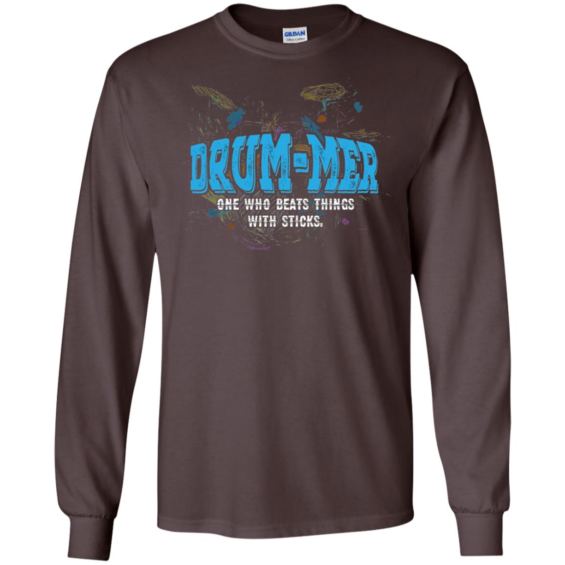 Drummer Definition T-shirt Drummer One Who Beats Things With Stick Dark Chocolate