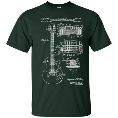 Guitar T-shirt Patent Print 1955 Forest Green