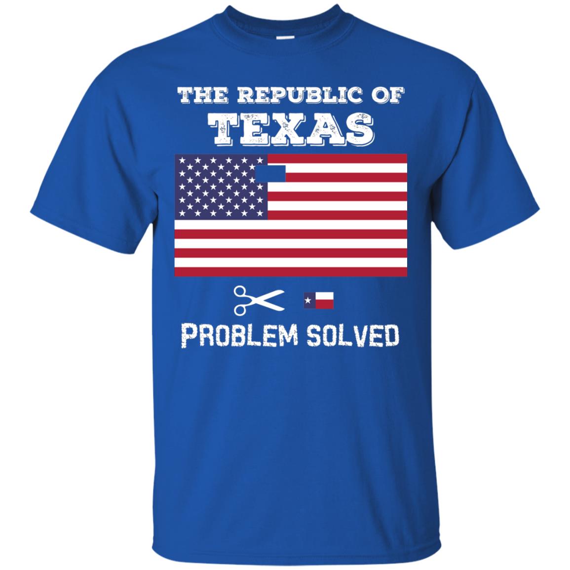 Republic Of Texas Problem Solved T-shirt Royal