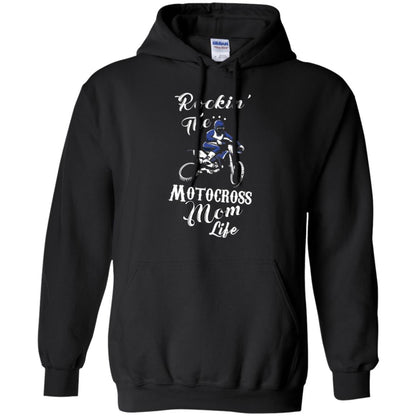 Rocking The Motocross Mom Life Mommy T-shirt Black