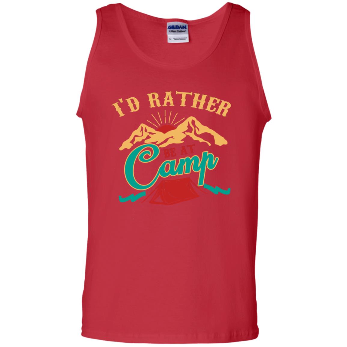 I'd Rather Be At Camp Camping Lovers Gift Shirt For Mens Of Womens Red