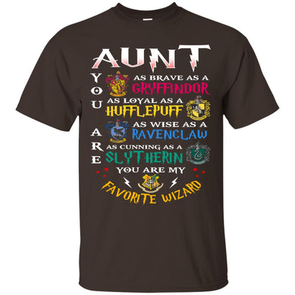 Aunt My Favorite Wizard Harry Potter Fan T-shirt Dark Chocolate