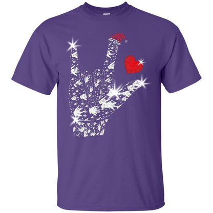 Rocknroll Sign Hand With Santa Claus Hat X-mas Shirt For Rock Music Lovers Purple