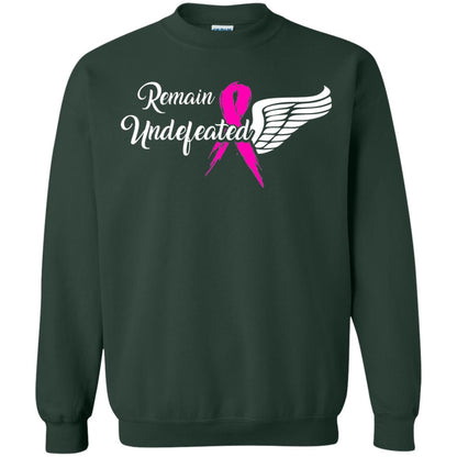 Breast Cancer T-shirt Remain Undefeated Forest Green