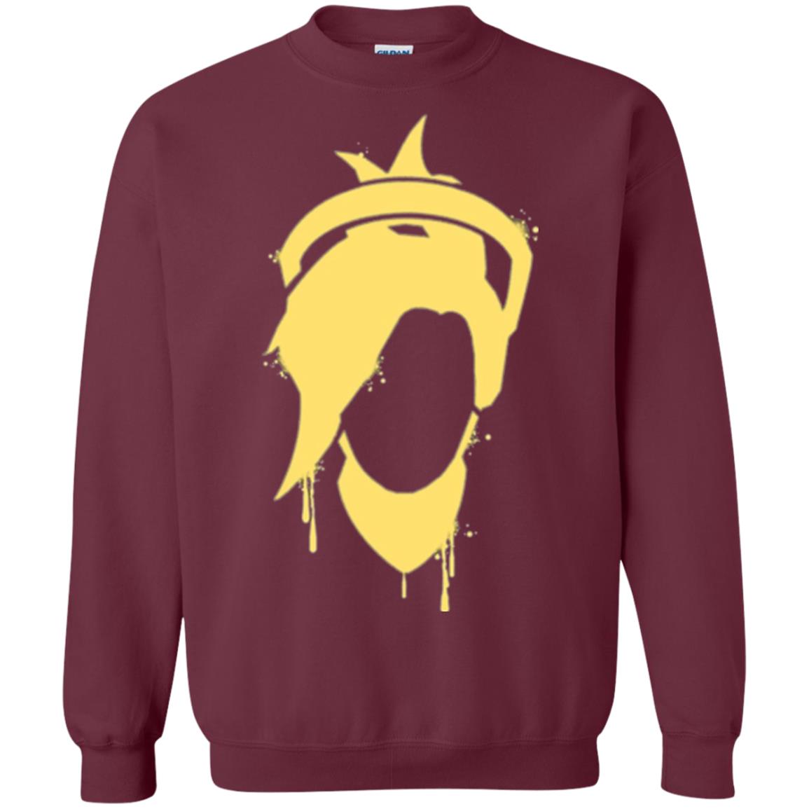 Overwatch Mercy Icon Spray T-shirt Maroon