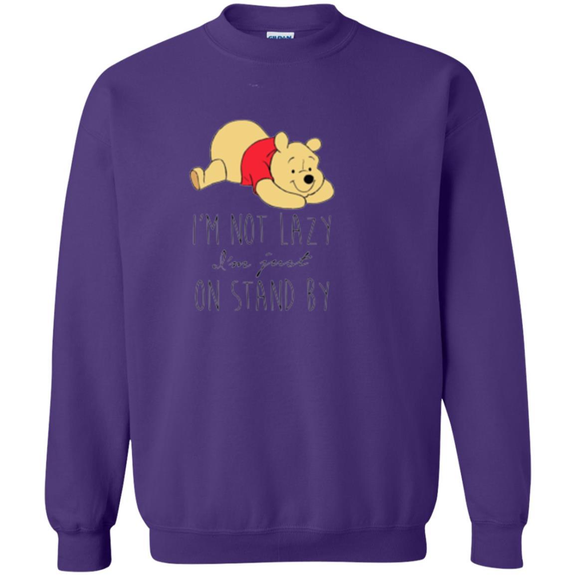 Cartoon T-shirt I'm Not Lazy I'm Just On Stand By Purple