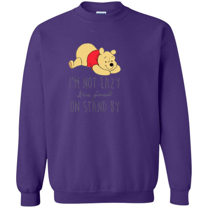 Cartoon T-shirt I'm Not Lazy I'm Just On Stand By Purple