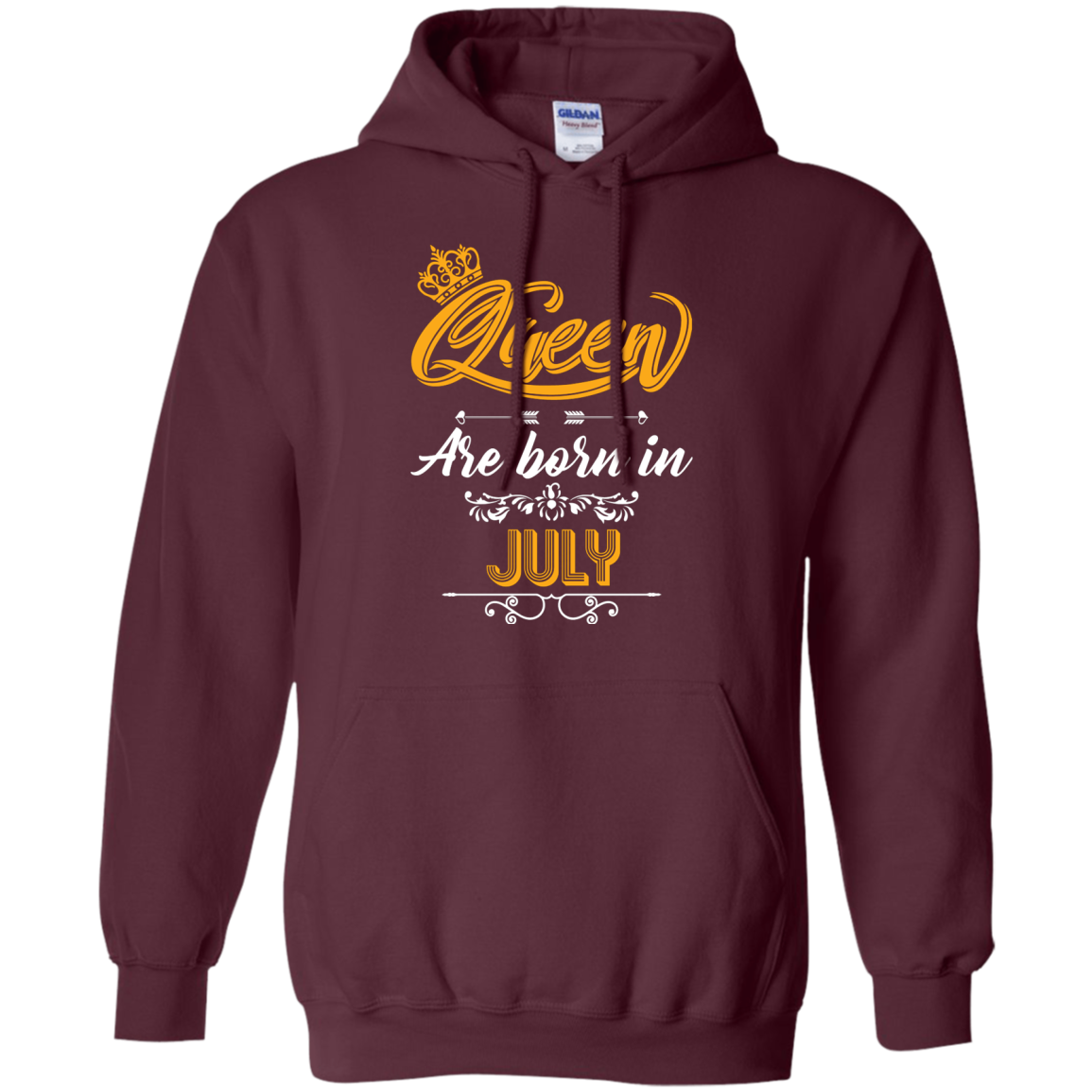 Brithday T-Shirt Queen Are Born In July Maroon