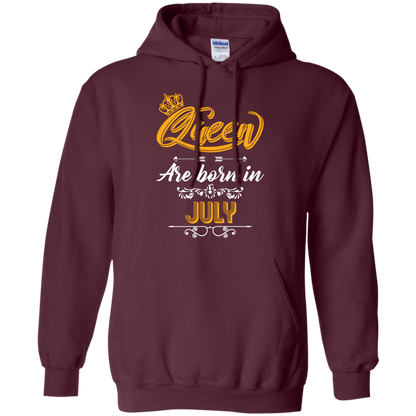 Brithday T-Shirt Queen Are Born In July Maroon