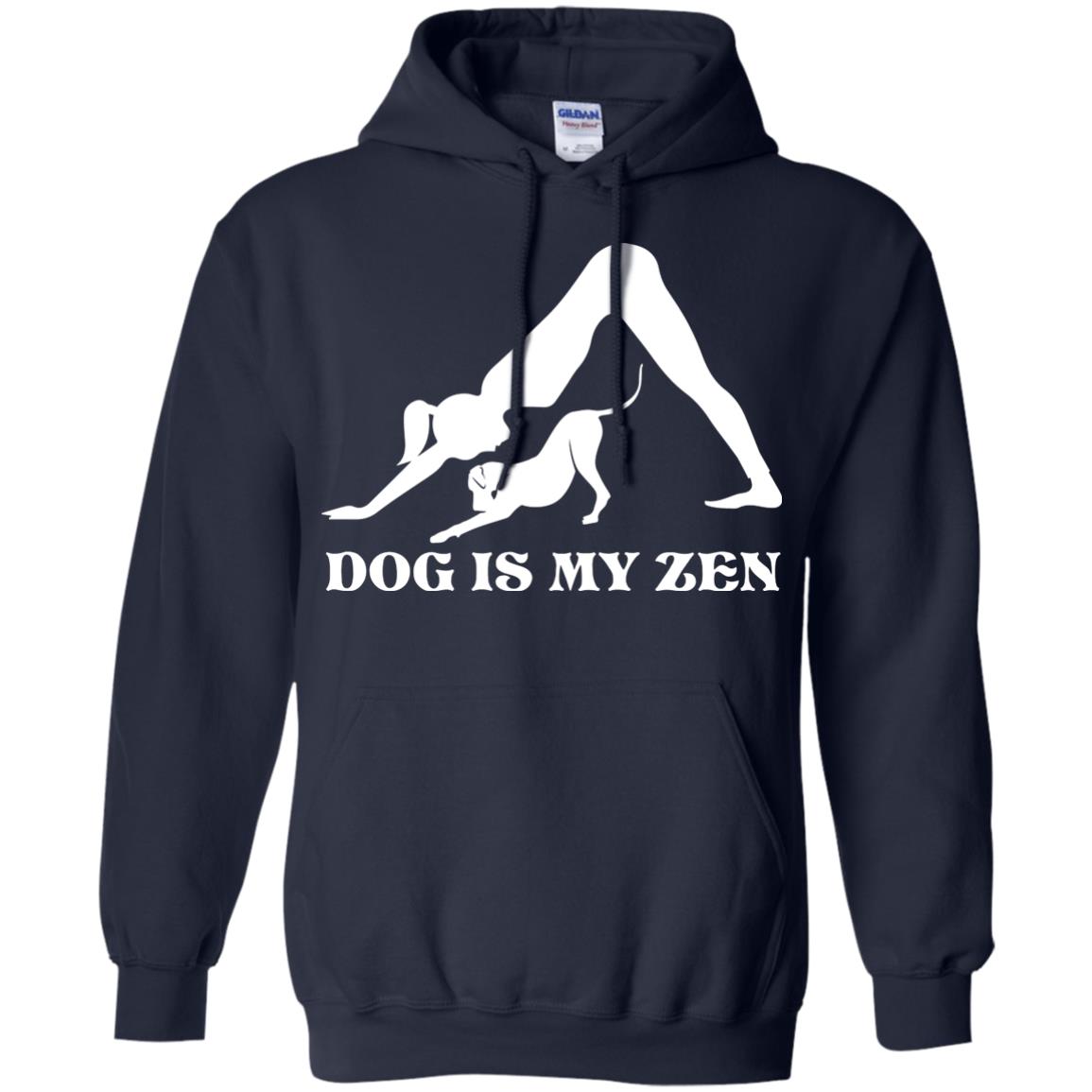 Yoga Dog T-shirt Dog Is My Zen Navy