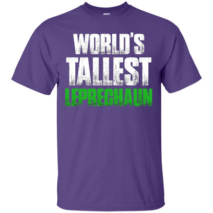 St. Patrick_s Day T-shirt World_s Tallest Leprechaun Purple