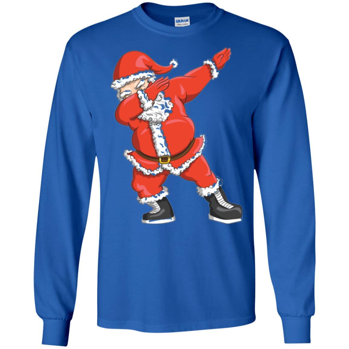 Funny Christmas T-shirt Dabbing Santa Claus Royal