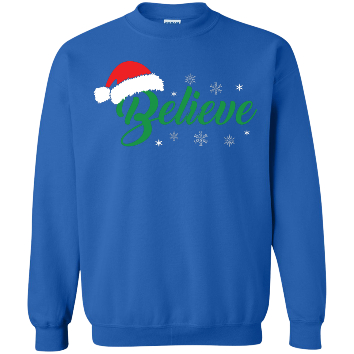 Christmas T-Shirt Believe In Santa Royal